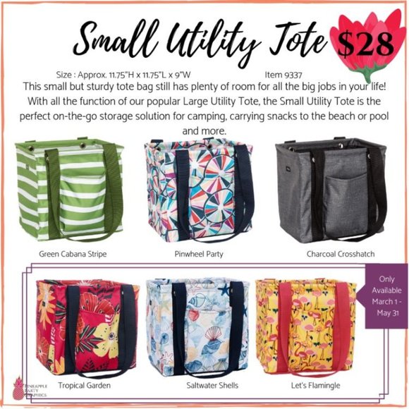 small utility tote vista stripe